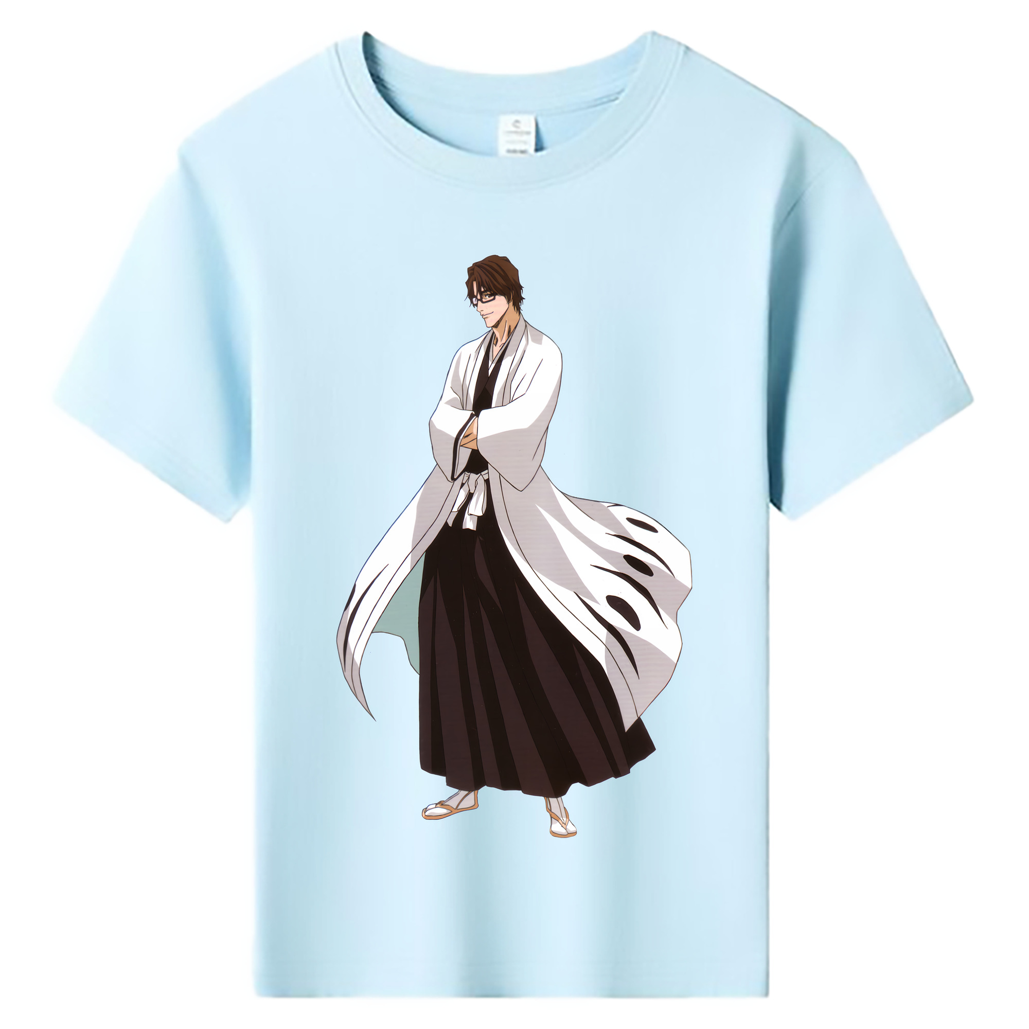 （画像用） ブリーチ 藍染 惣右介（あいぜん そうすけ） BLEACH Aizen Sousuke 綿100％キッズTシャツ（フロントプリント）